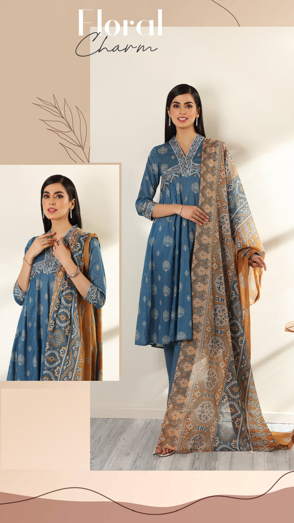 3 Piece - Digital Printed Suit
