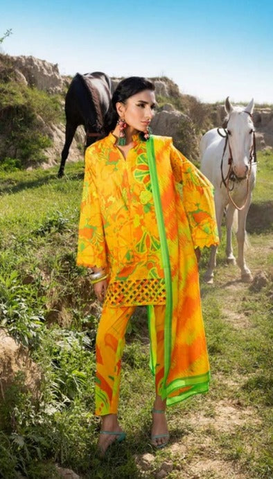 3 Pcs Unstitched Lawn