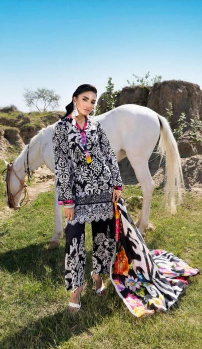 3 Pcs Unstitched Lawn